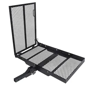 AromaNano 500 lbs Weight Capacity Hitch Cargo Carrier with Ramp Foldable Hitch Mount Wheelchair Carrier Mobility Scooter Ramp