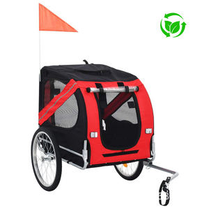 कम मोक फोल्डिंग पालतू कुत्ते वाहक गाड़ी गाड़ी ले कार्गो आसान त्वरित संलग्न करना साइकिल कुत्ता बाइक ट्रेलर - Product Image 3