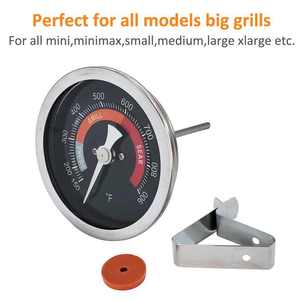 Grande Face Dial Aço Inoxidável Termômetro Impermeável BBQ Grill Kamado Charcoal Temperatura Gauge para Uso Doméstico de Cozinha - Product Image 2