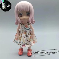 Jupe sans manches style occidental Ob11 YMY Molly, vêtements de poupée d'été en tissu, mode P9 Point 12 Points BJD