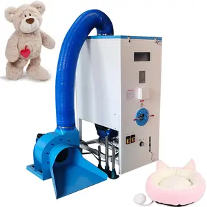 Travesseiro de brinquedo kapok, máquina automática pequena de enchimento de algodão, brinquedo artesanal de urso de pelúcia, máquina de enchimento