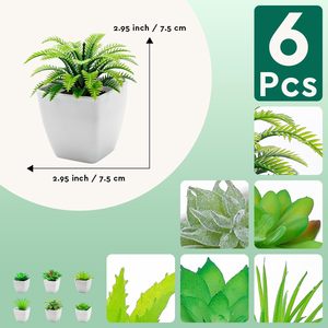 Petites plantes succulentes artificielles blanches en pots en plastique pour la décoration <span class=keywords><strong>de</strong></span> la maison, <span class=keywords><strong>de</strong></span> la <span class=keywords><strong>salle</strong></span> <span class=keywords><strong>de</strong></span> <span class=keywords><strong>bain</strong></span> ou <span class=keywords><strong>de</strong></span> petits espaces - Product Image 6