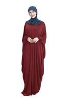 Vêtements islamiques Dubaï Abaya Robe longue pour femmes musulmanes Jilbab Kaftan Robe ample arabe Maxi Robe de prière Couleur unie YM056