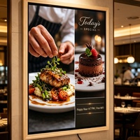 Écran LCD HD mural en bois avec moniteur LED pour affichage numérique en intérieur