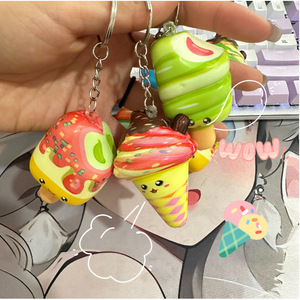 Llavero de Dibujos Animados con Forma de Helado de PU, Juguete de Rebote Lento de 0-10cm para Niños Unisex - Product Image 3