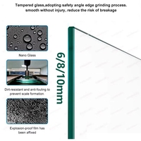 Porte de douche encadrée en aluminium argenté brillant avec roulettes en acier inoxydable pour salles de sport, maisons, hôtels, salles de bain - Verre personnalisable