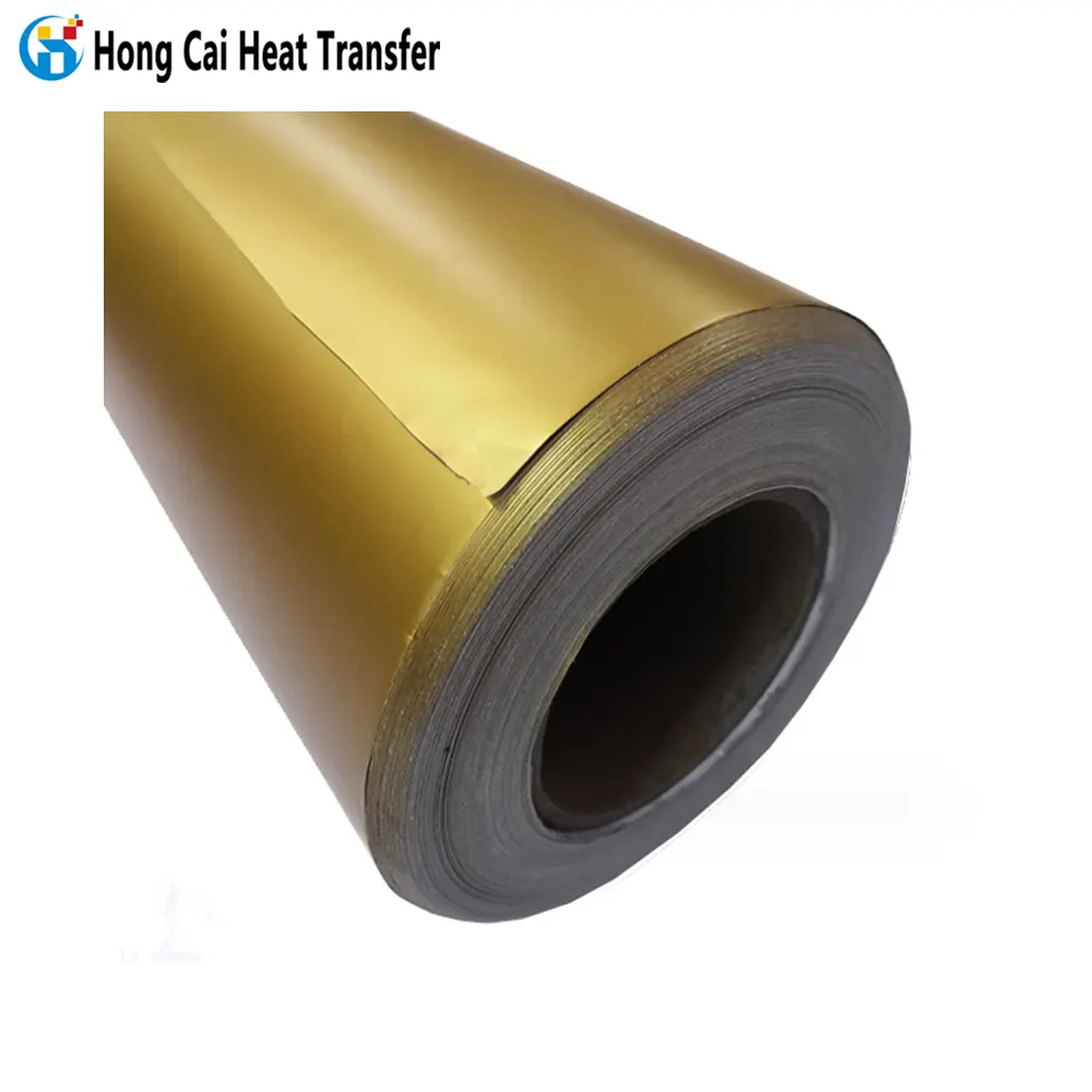 Hongcai car pulling matte gold and silver self-adhesive PET film custom brushed gold and silver materials wholesale