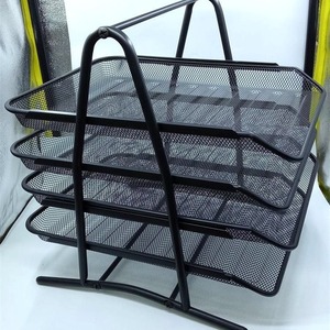 Organizador de Archivos de Malla Metálica de 3 Niveles para Escritorio de Oficina - Product Image 4