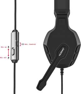 Nubwo U3 3.5Mm Gaming Headset, Computerspel Gamer Over Oor Flexibele Microfoon Volumeregeling Met Microfoon-Zwart Online Producten - Product Image 2