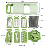 Keuken Rvs Multi Functie Handleiding Voedsel Fruit Groente Chopper Spiralizer Cutter Slicer