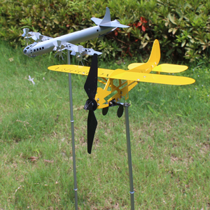 Ornement de jardin d'extérieur, avion en métal, ventouse à <span class=keywords><strong>vent</strong></span>, <span class=keywords><strong>moulin</strong></span> à <span class=keywords><strong>vent</strong></span>, ventouse à <span class=keywords><strong>vent</strong></span>, décorations de jardin résistantes aux intempéries - Product Image 6
