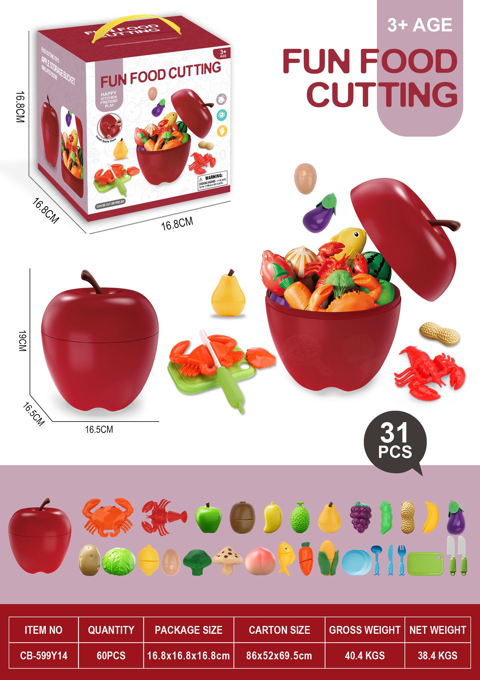 Ensemble de 31 pièces [avec seau en forme de pomme]