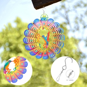 Atrapavientos 3D de Colibrí, Atrapavientos Metálicos para Adornos de Jardín, 12 Pulgadas, Atrapavientos Colgante 3D con Forma de Pájaro, Decoración Única para Jardín - Product Image 4