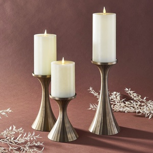 Supports de bougies, centre de table, qualité supérieure, porte-bougie en laiton antique pour décoration de Noël - Product Image 3