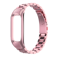 Bracelet de rechange en acier inoxydable pour Xiaomi Mi Band 5 4 3, en métal, pour Bracelet connecté M5 M4 M3, 1 pièce