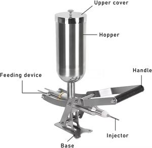 Máquina Manual para Rellenar <span class=keywords><strong>Churros</strong></span> de Acero Inoxidable 304 de 5L con 5 Boquillas, Fácil de Operar, para Uso en Panaderías y Restaurantes - Product Image 4