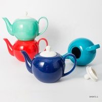 Théière en céramique porcelaine, pot à thé multicolore avec logo personnalisé, grande taille, pour thé en vrac, vente en gros
