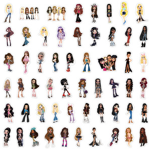 55 Uds Bratz Graffiti pegatinas Notebook equipaje decoración pegatinas impermeable niños pegatina al por mayor - Product Image 6