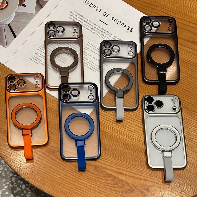 Twinscase PC+TPU Magnetic Phone Case with Kickstand, Anti-Yellowing Anti-Scratches & Shockproof Cover for iPhone 17 Pro Max