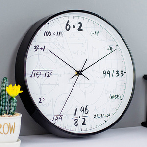 Reloj de pared de plástico 3D de 12 pulgadas, decoración del hogar con fórmula matemática, reloj de pared para niños, reloj de diseñador para aula, sala de estar - Product Image 4