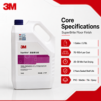 Cera para Pisos 3M SuperBrite con Acabado Espejo, a Base de Agua, Bajo Olor, Secado Rápido, para Interiores y Espacios Públicos