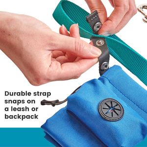 Porte-sacs à déjections canines pour sacs usagés avec distributeur de sacs à excréments, blocage des odeurs, doublure étanche, bande réfléchissante pour la promenade des chiens, la randonnée - Product Image 3