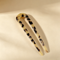 CHUJIAN Pince à cheveux en acétate style français avec logo personnalisé, barrettes vintage en forme de U pour chignon, accessoires pour filles et femmes