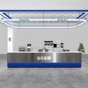 เคาน์เตอร์ร้านกาแฟดีไซน์ในร่มสำหรับร้านอาหารเฟอร์นิเจอร์ดีไซน์เคาน์เตอร์ดื่มชานม - Product Image 1