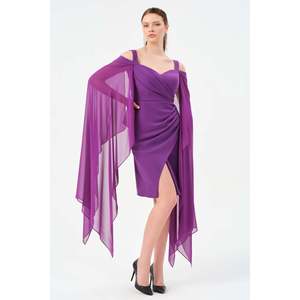 Haut de mode élégant pour femme DANS, couleur violet, coupe confortable, disponible en tailles européennes 38-42, idéal pour un usage quotidien et chic - Product Image 3