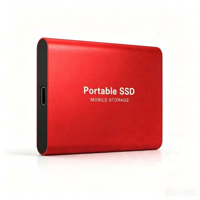 Source Factory High-Speed USB3.0/3.1 Type-C/USB 1TB/2TB Red Aluminum Alloy External SSD for Laptop