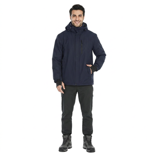 Veste coupe-vent imperméable pour homme de bonne qualité, directement de l'usine, en toile vintage, pour le ski et la neige, avec capuche, doublure en lin, veste de pluie d'automne - Product Image 1