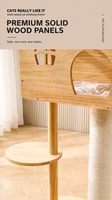 2026 Arbre à chat de luxe multi-niveaux du sol au plafond, hauteur réglable, en bois massif, avec maisonnette et villa pour chat, mobilier pour animaux de compagnie