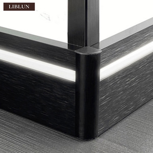 Profilé en aluminium pour plinthe, vente en gros du fabricant, noir, montage mural, bande lumineuse LED d'angle, plinthe de sol, <span class=keywords><strong>cuisine</strong></span>, salon - Product Image 5