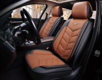 Coussin de siège en cuir, ensemble complet pour Rav 4 Golf Mondeo CC, design sportif 3D universel, housses de siège de voiture