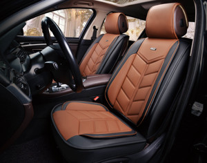 Cuscino sedile in pelle set completo per auto customizzato coprisedile auto universale 3D coprisedile auto - Product Image 3