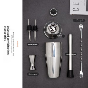 DF BY-5 Bartender Tools 6-Piece Stainless Steel Cocktail <b>Shaker</b> Set with Kettle and <b>Cup</b> Modern Minimalist Design - Product Image 3