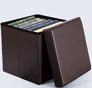 Taburete plegable de diseño italiano, taburete de almacenamiento, otomano, marroquí, barato - Product Image 6