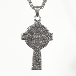Collier pendentif croix à clous Couronne d'épines texturée en acier inoxydable 316L pour homme, style vintage gothique, motard, audacieux, rétro - Product Image 5