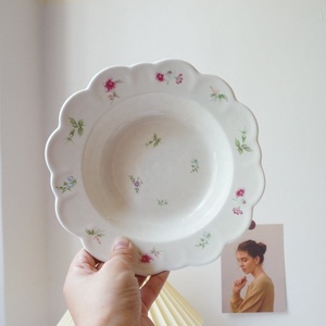 Bohemian Porcelain 8-Inch Flower Dessert Plate for Home Party Use-Eco-Friendly Fruit Salad Bowl - Product Image 4