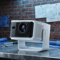 Projecteur intelligent LED mini portable JUNUO HY350MAX 4K 1080P avec mise au point manuelle, WiFi 5.0, BT 5.0, Miracast, luminosité 500 ANSI, Android 14 OS