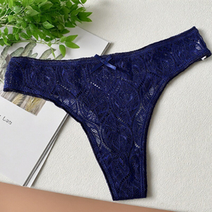 Nhà máy cung cấp Châu Âu và Mỹ phụ nữ thoáng khí sexy đồ lót eo thấp ren t trở lại G-<span class=keywords><strong>string</strong></span> thongs quần lót - Product Image 5