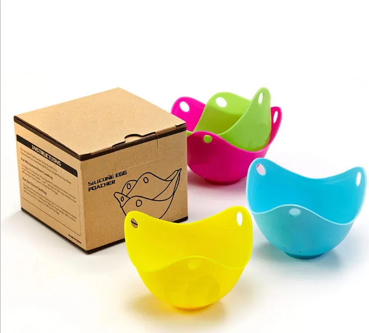 Approved Microwave Silicone Egg Poacher Cups Poached Maker Egg Poaching Cups Pods Microwave or Stovetop Cooker