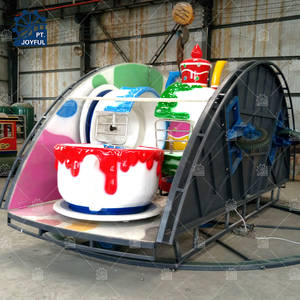 Manèges portables pour parcs d'attractions, mini manèges de fête foraine pour enfants, manèges en forme de tasses à café montés sur remorque pour entreprises de jeux, à vendre - Product Image 3