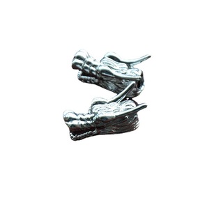 Cuentas espaciadoras de cobre con cabeza de dragón de 9x26 mm, chapadas en oro y plata, para la fabricación de collares - Product Image 5