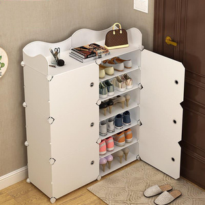 <span class=keywords><strong>Meuble</strong></span> à chaussures extensible et convertible en plastique avec armoire anti-poussière pour l'entrée de la maison - Product Image 3