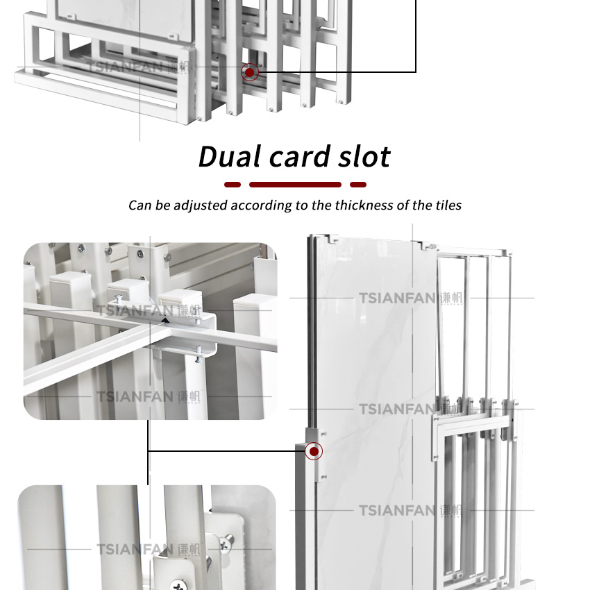 Factory Support Custom Steel Push Pull Out Sample Ceramic Quartz Marble Sliding Rack Rotating Stone Showroom Tile Display Stand