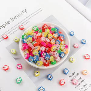 100 Piezas de Cuentas de Arcilla Suave Perforadas de 10 mm, Cuentas Rebanadas Decorativas para Pulseras, Ensartado, Entrenamiento, Piezas de Arcilla con Orificio Recto - Product Image 6