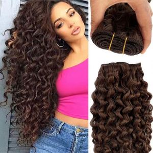 Extensions capillaires invisibles bouclées, trame simple, cheveux humains vierges Remy russes, nouées à la main, cuticules intactes, 14''-26'', luxe - Product Image 5