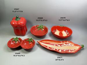 Tazón <span class=keywords><strong>de</strong></span> <span class=keywords><strong>Salsa</strong></span> <span class=keywords><strong>de</strong></span> Cerámica <span class=keywords><strong>de</strong></span> Alta Calidad, con Forma <span class=keywords><strong>de</strong></span> Chile, Estilo Vintage, para Servir Pasta, Tomate, Aperitivos, Sushi, Fruta y Postre - Product Image 2