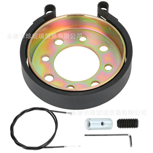 Go-Kart Brake Drum Kit 4-Inch With Brake Band Cable <b>Pin</b> <b>Wrench</b> For 212Cc Repair Replacement - Product Image 5